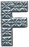 Letter F - Handtooled Aluminum, Indonesia