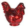 Glass Rooster, Red, India