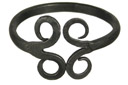 Handforged Double Swirl Napkin Ring, India