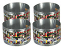 Woven Metal Set 4 Napkin Ring, India