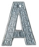 Letter A - Handtooled Aluminum, Indonesia