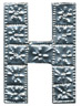 Letter H - Handtooled Aluminum, Indonesia