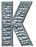 Letter K - Handtooled Aluminum, Indonesia