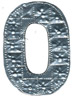 Letter O - Handtooled Aluminum, Indonesia