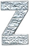 Letter Z - Handtooled Aluminum, Indonesia