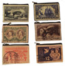 Asst. Old Stamp Canvas Coin Purse, India
