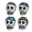 Mini Flower Skull Beads, Peru